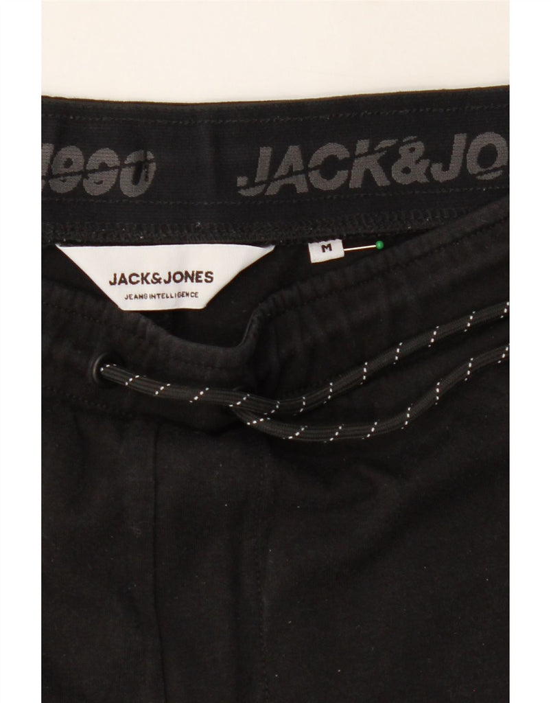 JACK & JONES Mens Tracksuit Trousers Joggers Medium  Black Polyester Vintage Jack & Jones and Second-Hand Jack & Jones from Messina Hembry 