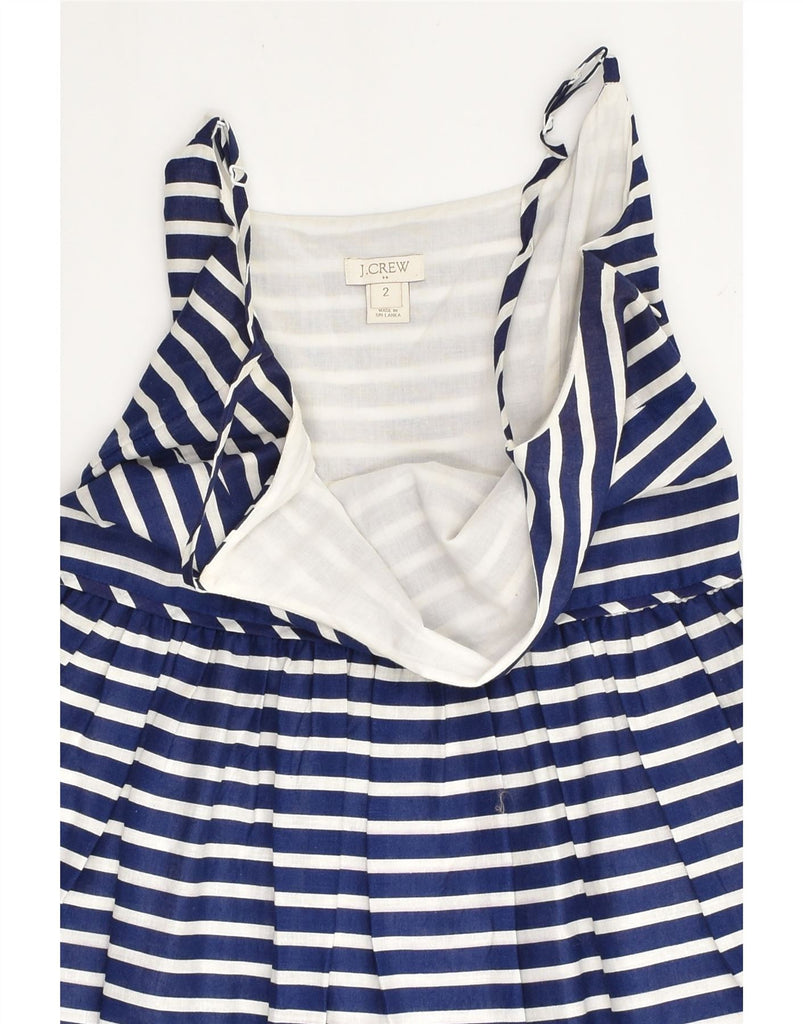 J. CREW Womens Sundress US 2 XS Blue Striped Cotton Nautical | Vintage J. Crew | Thrift | Second-Hand J. Crew | Used Clothing | Messina Hembry 