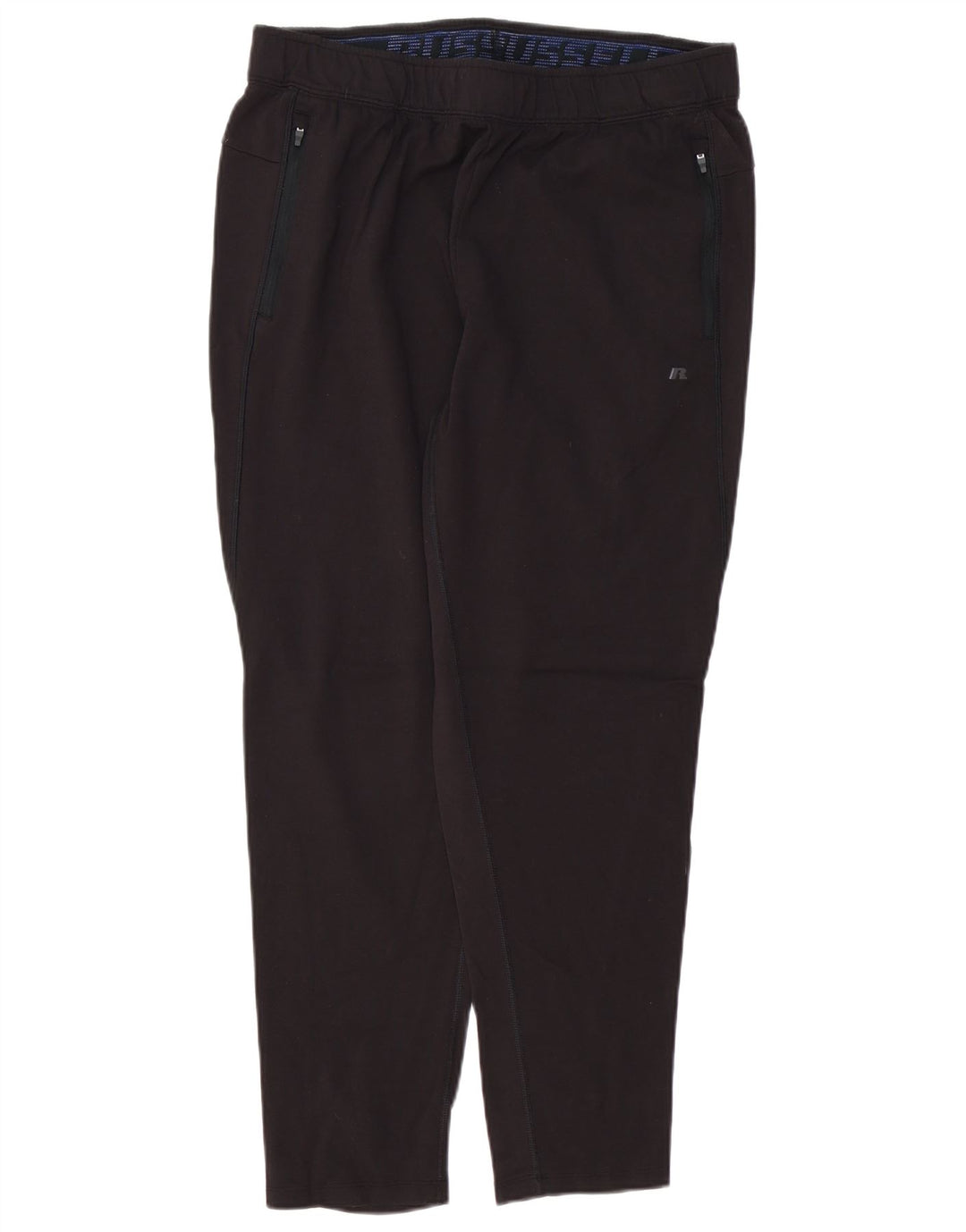 RUSSELL ATHLETIC Mens Tracksuit Trousers Large Black Rayon