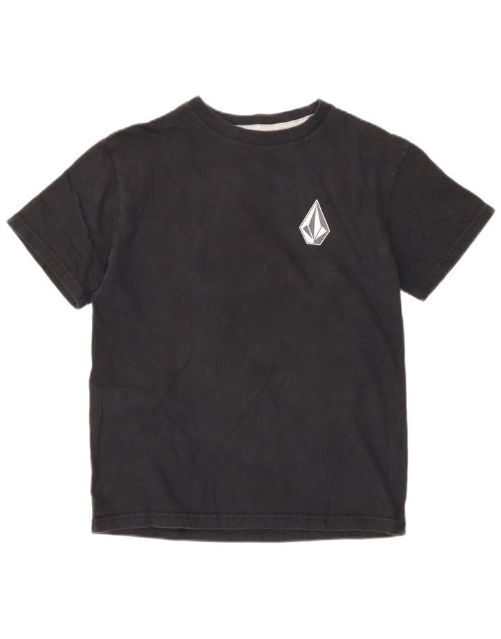 Volcom Womens Graphic T-Shirt Top UK 10 Small Black Cotton