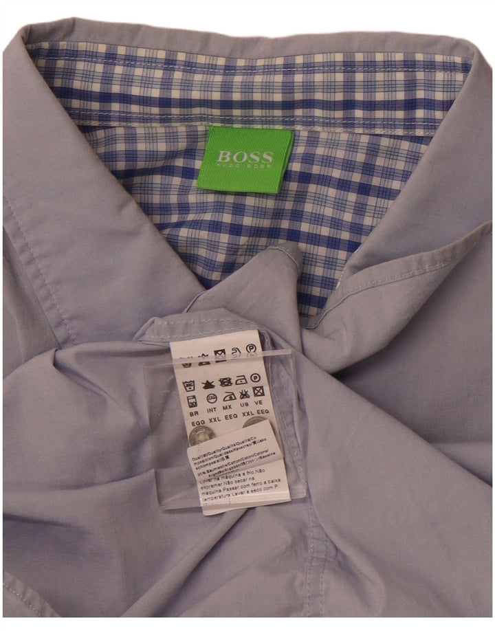 Hugo Boss Mens Shirt 2XL Blue Cotton