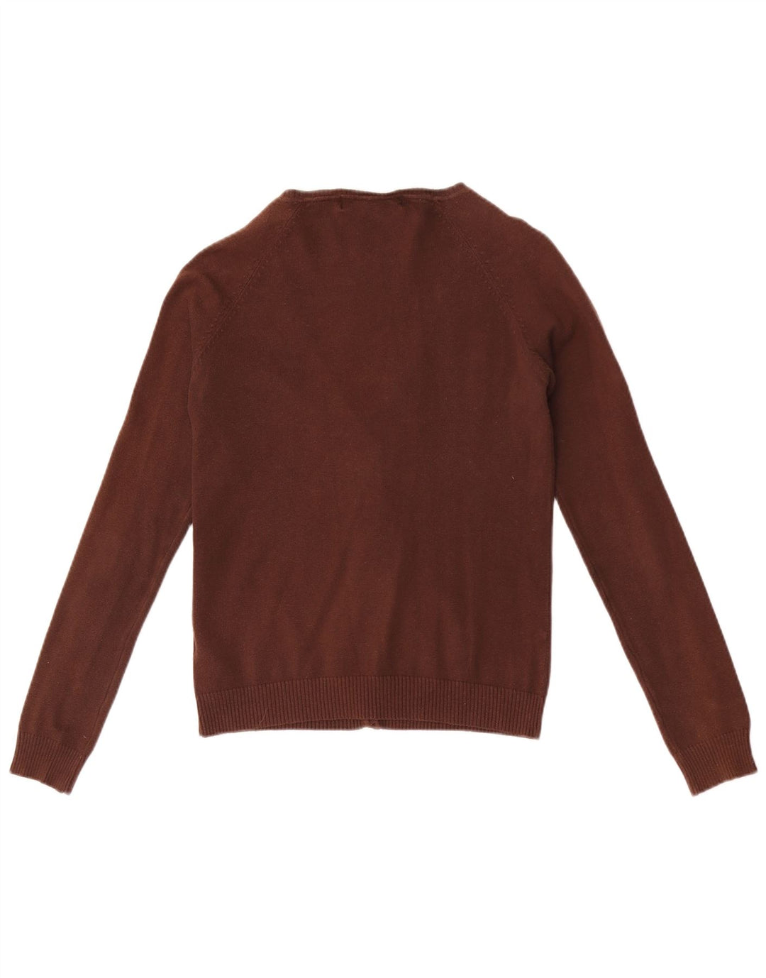 Zara Womens Cardigan Sweater UK 12 Medium Brown Cotton