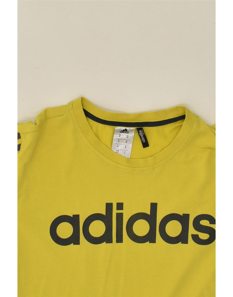 ADIDAS Mens Graphic T-Shirt Top Medium Yellow Cotton | Vintage Adidas | Thrift | Second-Hand Adidas | Used Clothing | Messina Hembry 