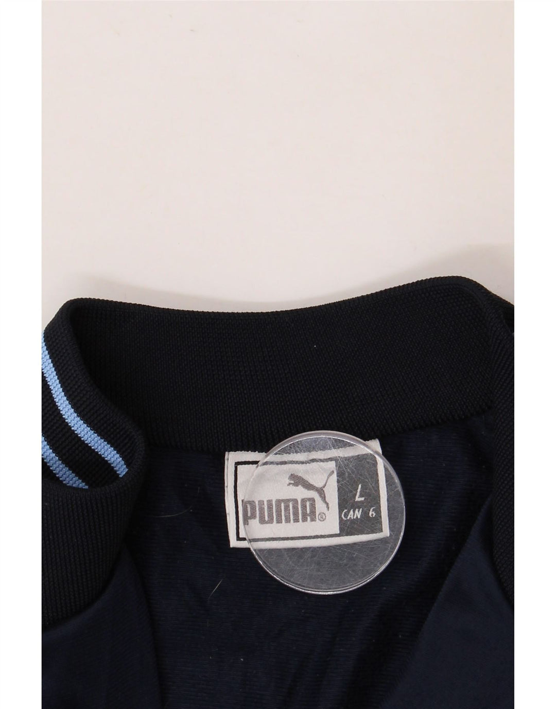 PUMA Mens Tracksuit Top Jacket Large Navy Blue Polyester