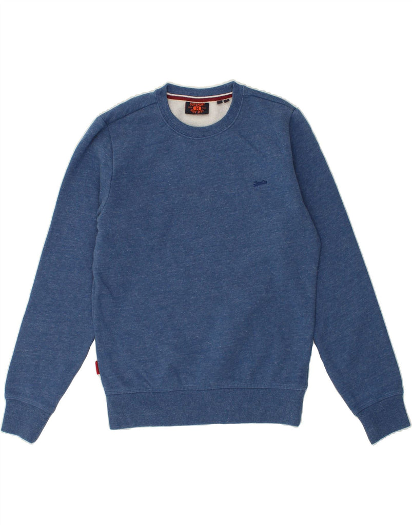 SUPERDRY Mens Sweatshirt Jumper Small Blue Cotton | Vintage Superdry | Thrift | Second-Hand Superdry | Used Clothing | Messina Hembry 