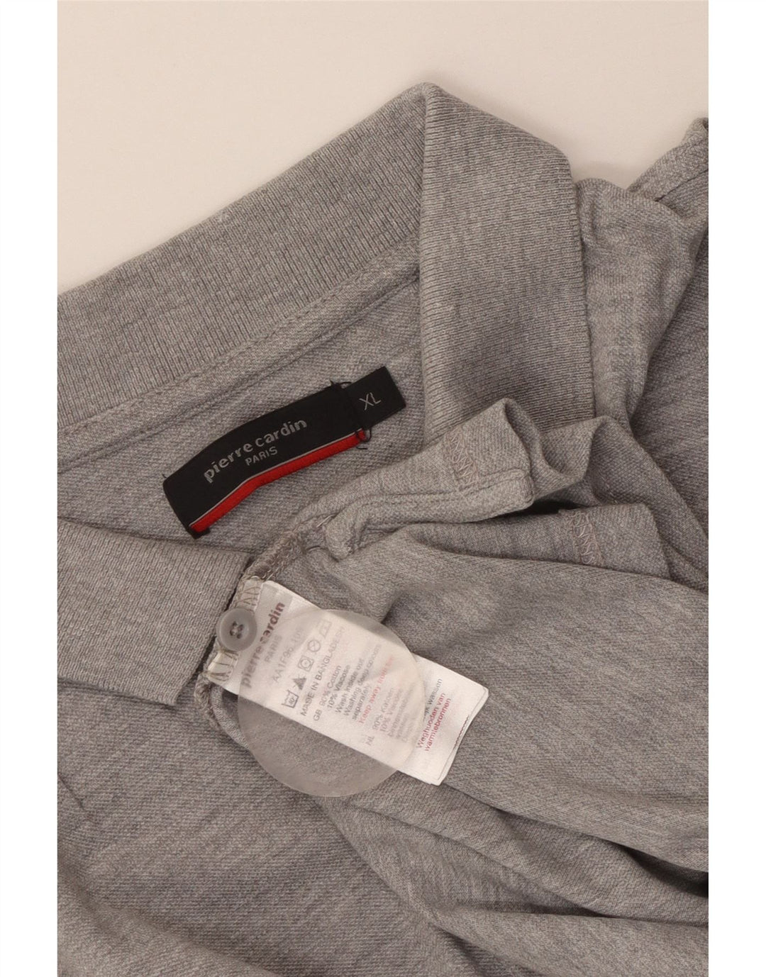 Pierre Cardin Mens Polo Shirt XL Grey Cotton