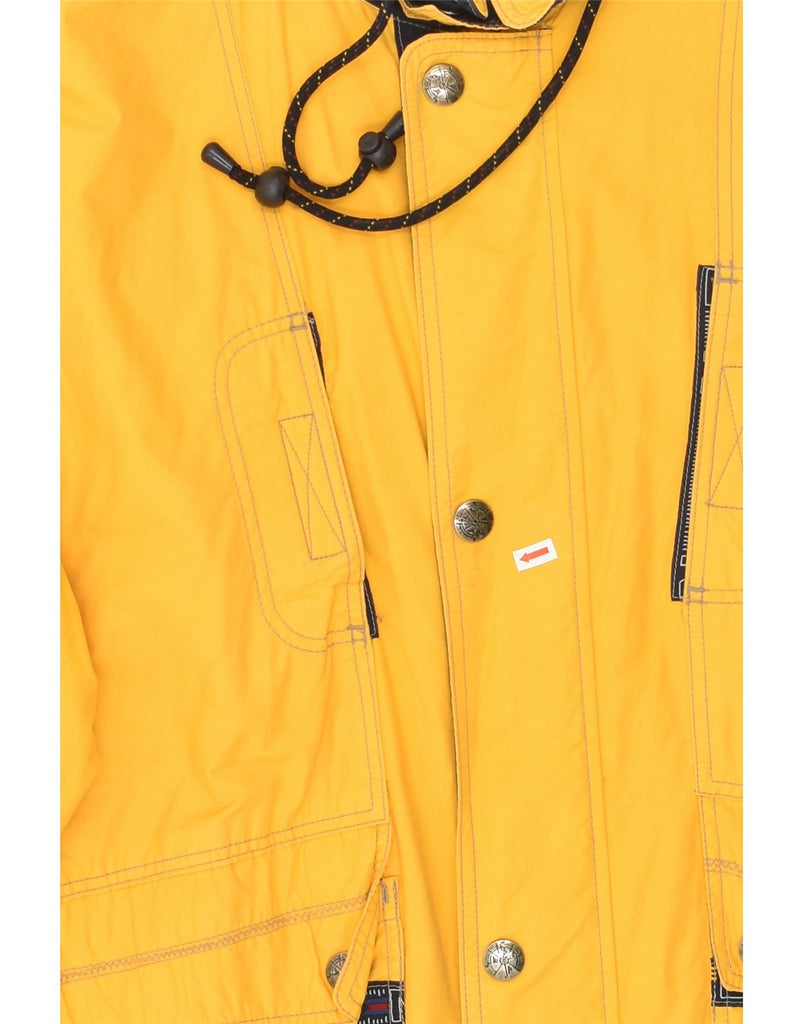 ANGELO LITRICO Mens Hooded Windbreaker Jacket IT 54 2XL  Yellow Polyester Vintage Angelo Litrico and Second-Hand Angelo Litrico from Messina Hembry 