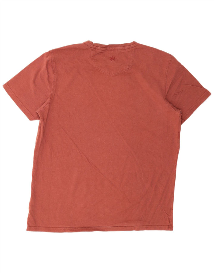 FAT FACE Mens Regular Fit Graphic T-Shirt Top Large Red Cotton