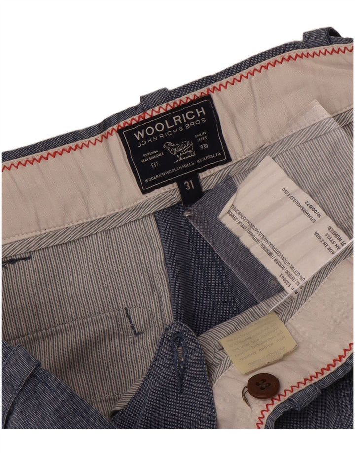 Woolrich Mens Chino Shorts W31 Medium Blue Cotton