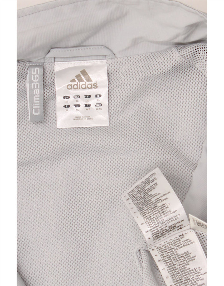 ADIDAS Mens Clima 365 Rain Jacket UK 42 XL Grey Colourblock Polyester