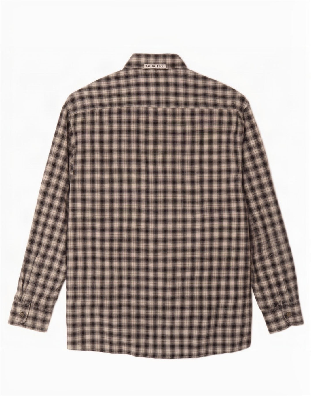 North Pole Mens Flannel Shirt XL Black Check