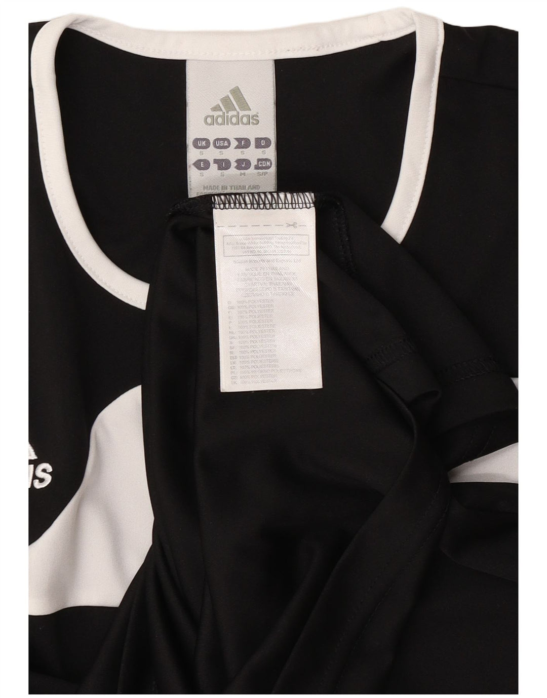 Adidas Mens Climalite T-Shirt Top Small Black Colourblock Polyester