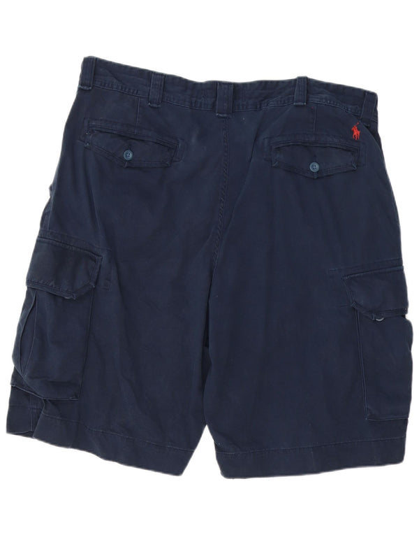 Polo Ralph Lauren Mens Cargo Shorts W42 2XL Navy Blue Cotton