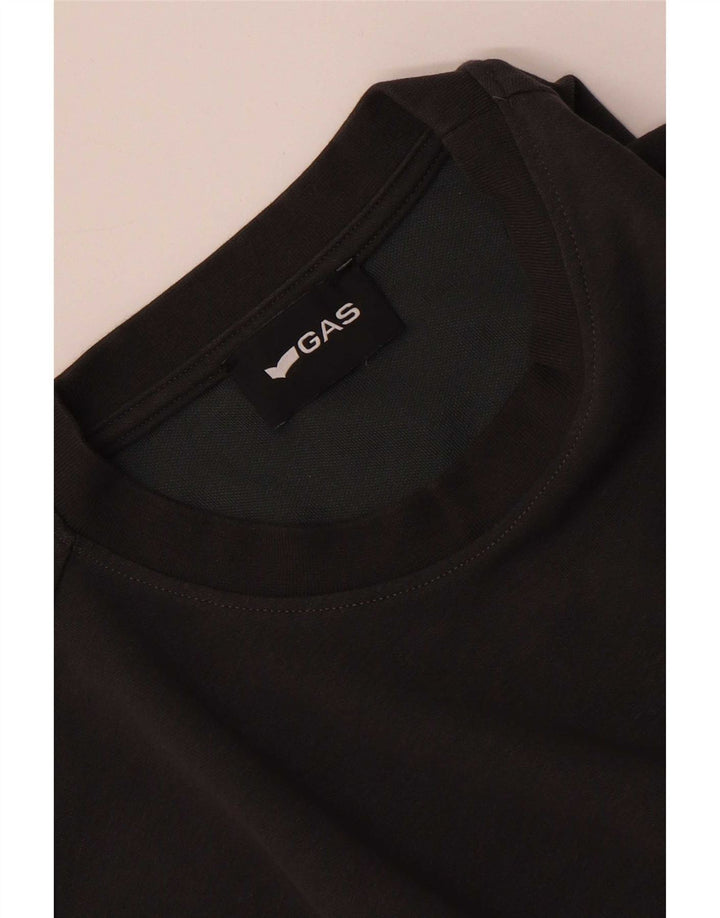 Gas Mens Top Long Sleeve Large Grey