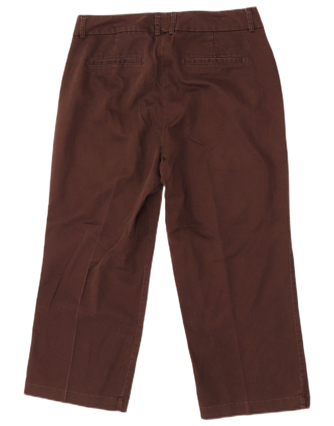 Dockers Womens Mid Rise Curvy Capri Trousers US 6 Medium W30 L22 Brown