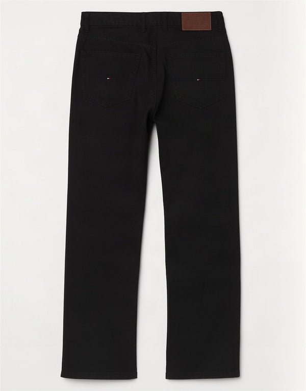 Tommy Hilfiger Mens Straight Casual Trousers W32 L32 Black Cotton
