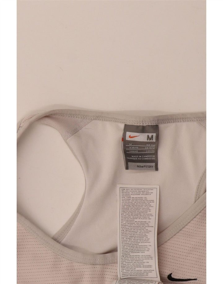 Nike Womens Vest Top UK 10/12 Medium Grey Polyester
