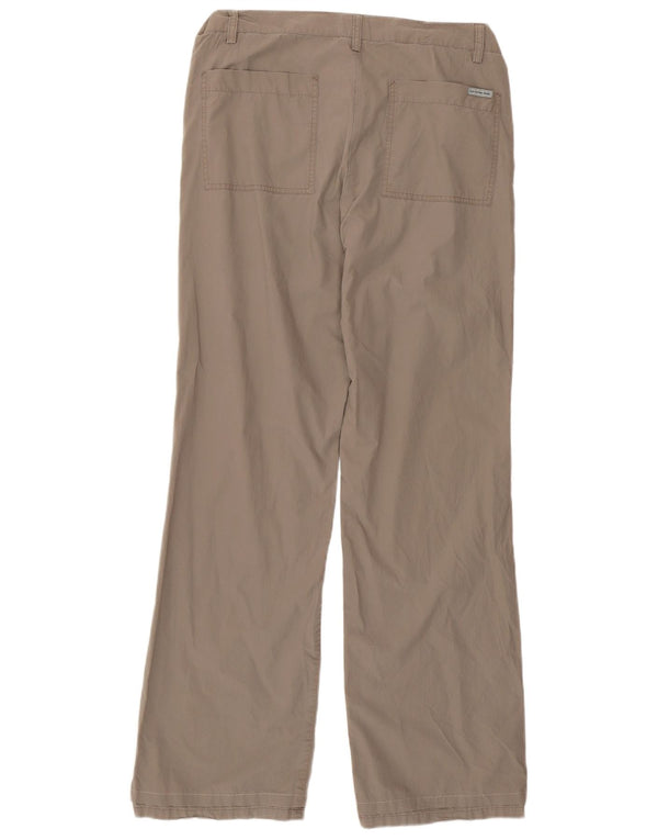 CALVIN KLEIN Womens Straight Chino Trousers W30 L31  Grey Cotton