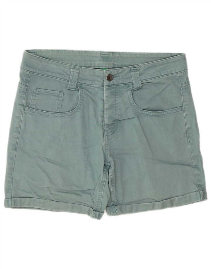 BENETTON Womens Denim Shorts W32 Large Green