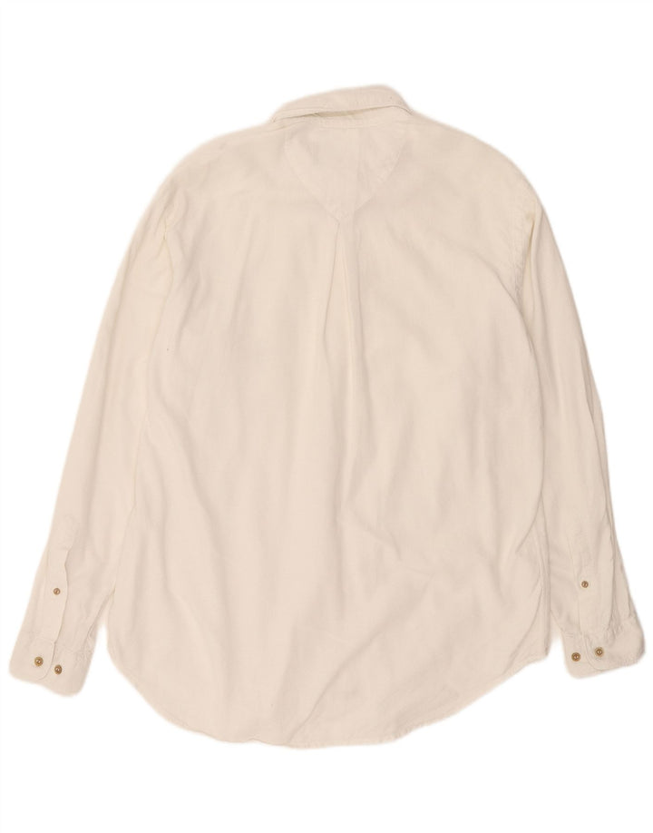 Marlboro Classics Mens Shirt Large White Cotton