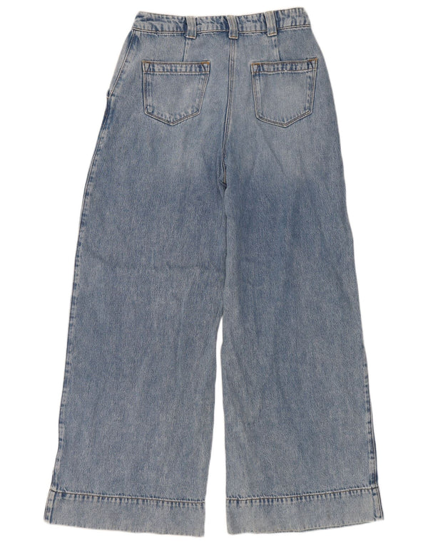 Reiss Womens High Waist Wide Leg Jeans W27 L32 Blue Cotton