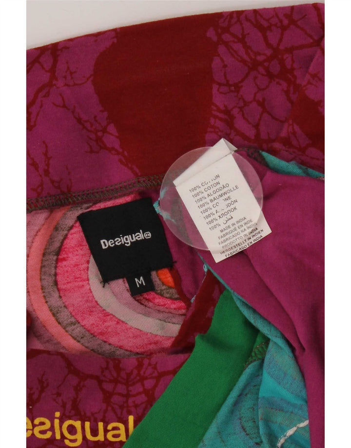 Desigual Womens A-Line Skirt Medium W30 Multicoloured Geometric Cotton