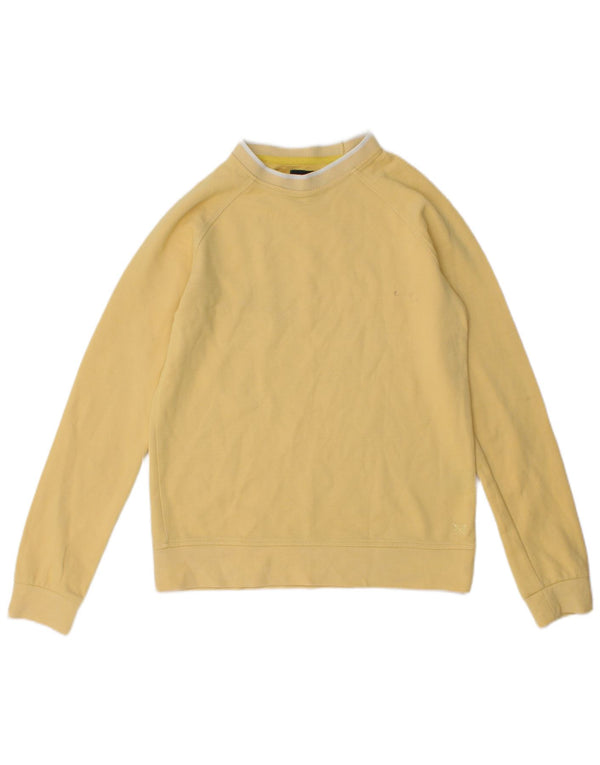 Crew Clothing Womens Sweatshirt Jumper UK 12 Medium Yellow Cotton