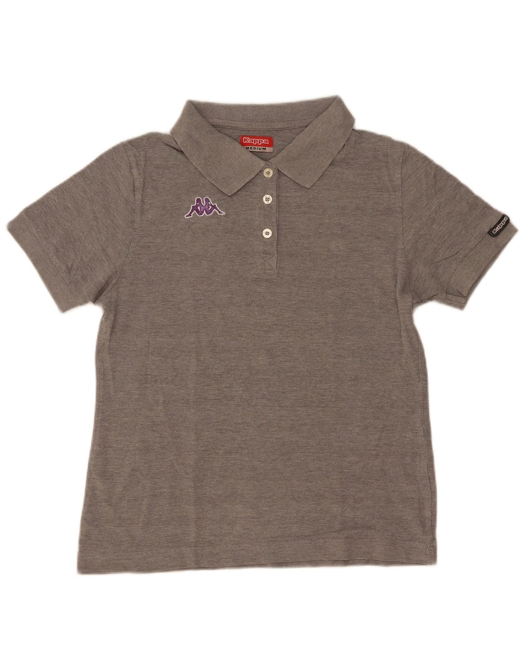 Kappa Womens Polo Shirt UK 12 Medium Grey