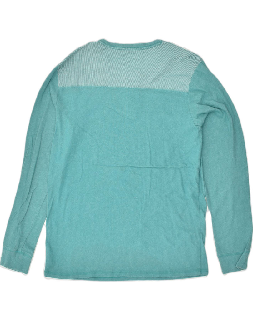 HURLEY Mens Slim Top Long Sleeve XL Turquoise Cotton | Vintage Hurley | Thrift | Second-Hand Hurley | Used Clothing | Messina Hembry 