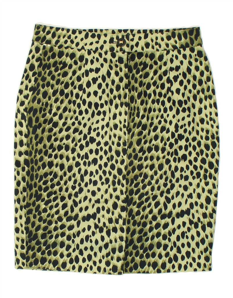 VINTAGE Womens Pencil Skirt W28 Medium Green Animal Print Vintage Vintage and Second-Hand Vintage from Messina Hembry 