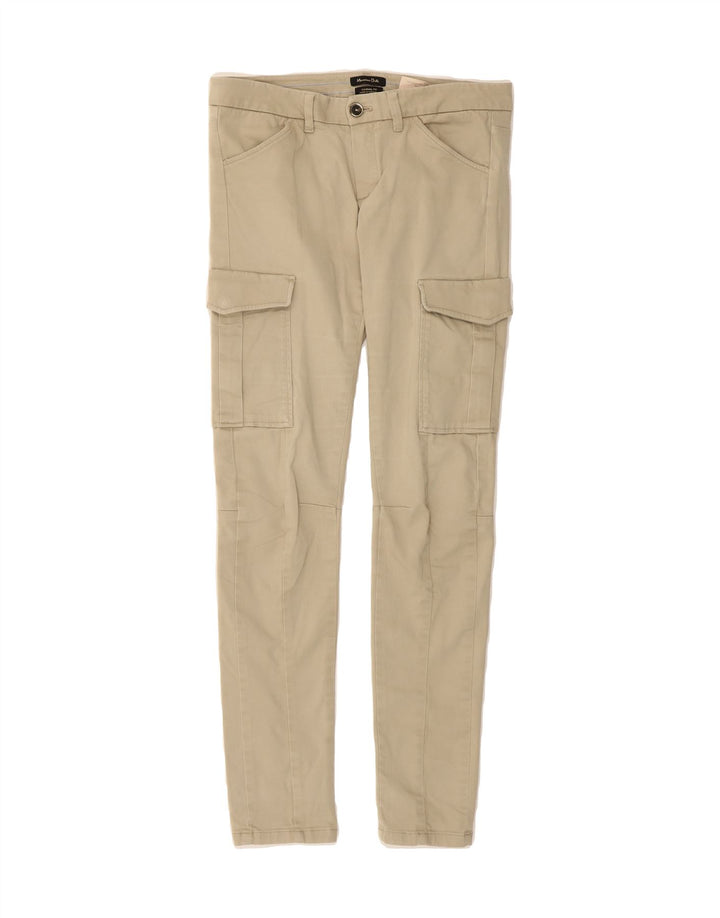 MASSIMO DUTTI Womens Classic Fit Cargo Trousers EU 38 Small W28 L30 Beige Vintage Massimo Dutti and Second-Hand Massimo Dutti from Messina Hembry 