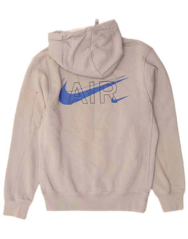 Nike Mens Graphic Loose Fit Hoodie Jumper XS Grey Cotton