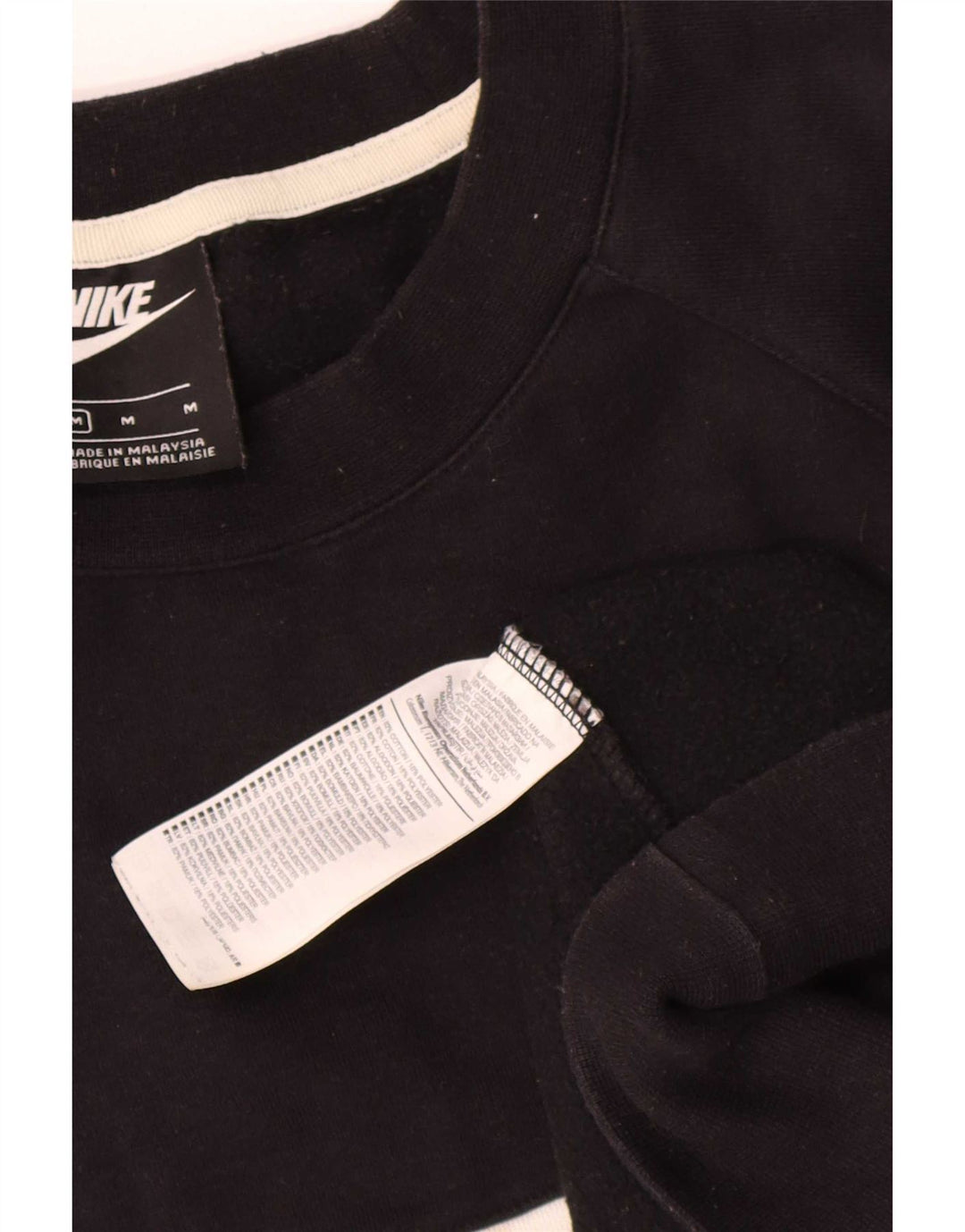 Nike Mens Graphic Sweatshirt Jumper Medium Black Cotton