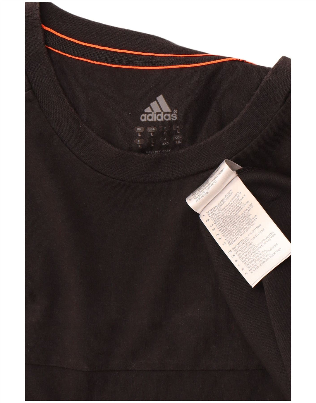 ADIDAS Mens Climalite T-Shirt Top Large Black Cotton