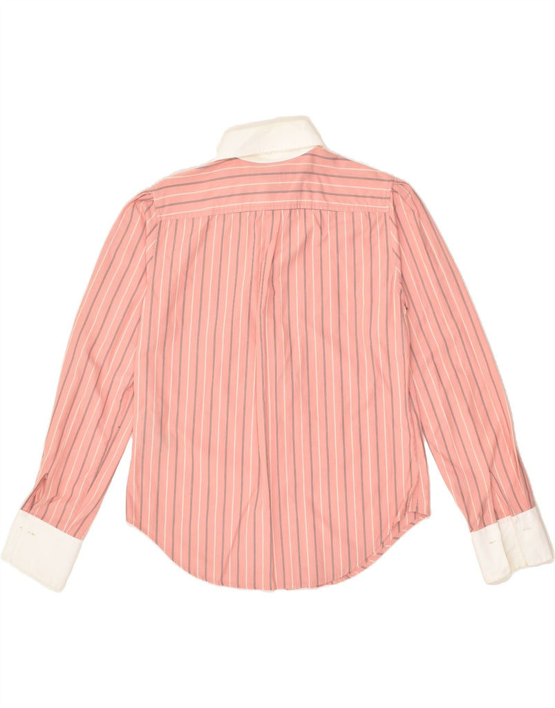 RALPH LAUREN Womens Shirt US 10 Large Pink Striped Cotton | Vintage Ralph Lauren | Thrift | Second-Hand Ralph Lauren | Used Clothing | Messina Hembry 