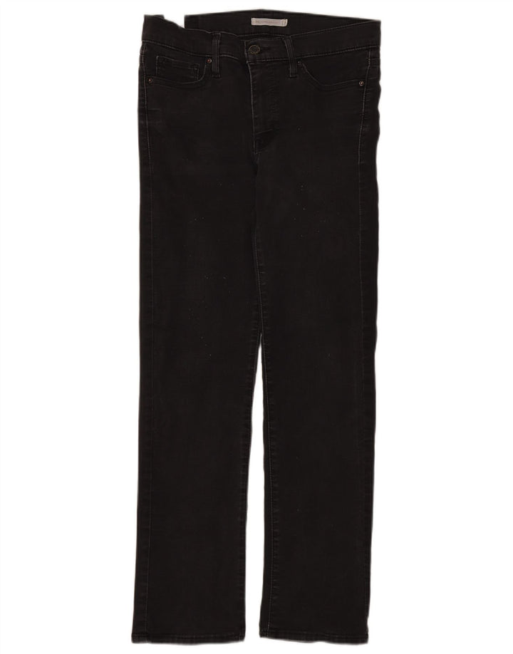 Levi's Womens 314 Shaping Denim Shorts W29 L28 Black Cotton