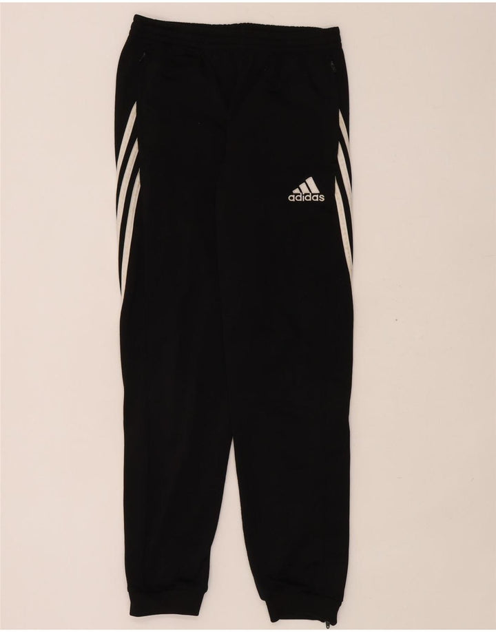 Adidas Boys Tracksuit Trousers Joggers 13-14 Years Black Polyester