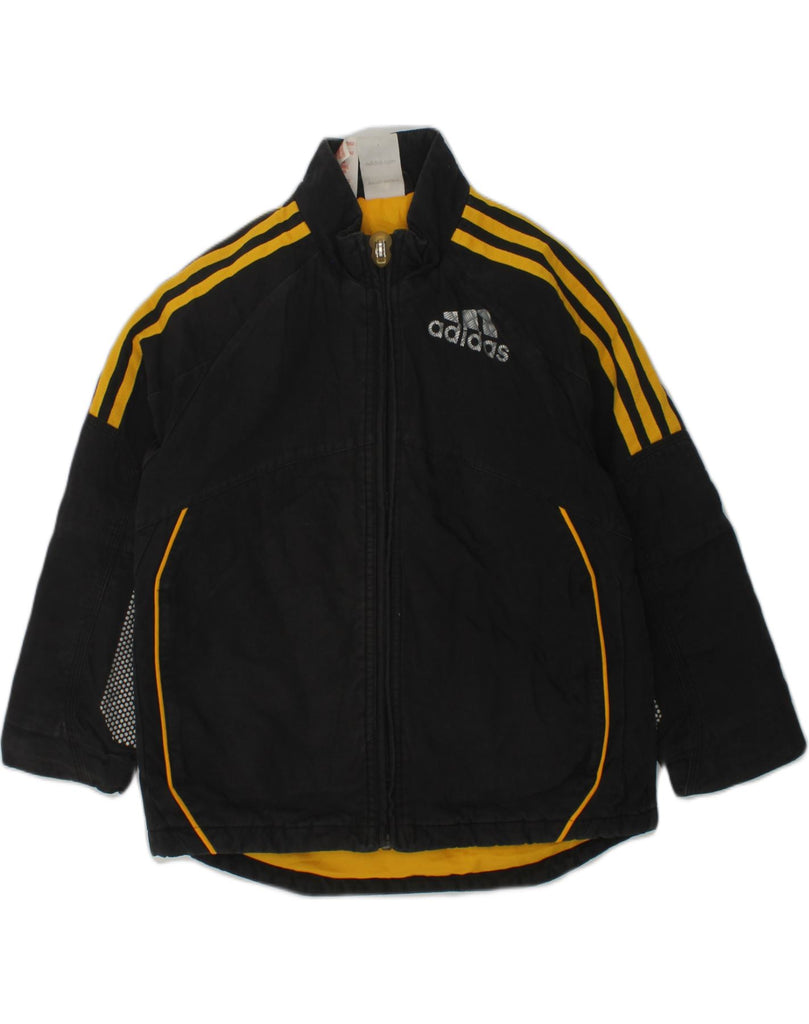 ADIDAS Boys Tracksuit Top Jacket 4-5 Years Black Cotton | Vintage Adidas | Thrift | Second-Hand Adidas | Used Clothing | Messina Hembry 