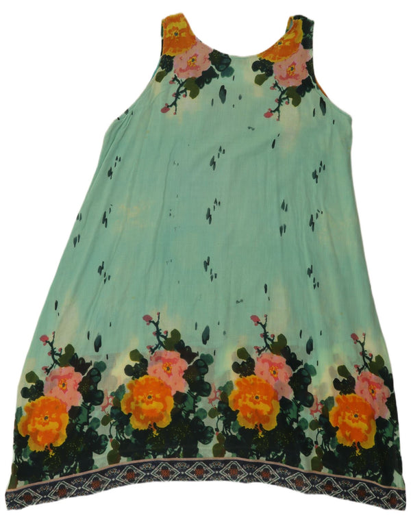 Positano by Jean Paul Womens Sleeveless Tunic Dress UK 20 2XL Blue Floral