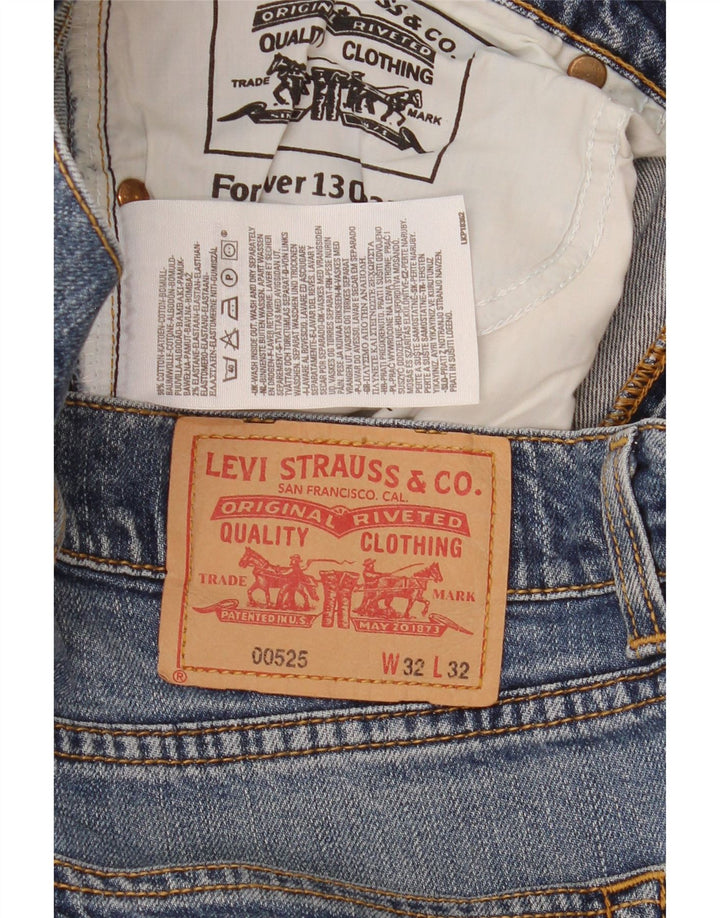 Levi's Womens 525 Bootcut Jeans W32 L32 Blue Cotton