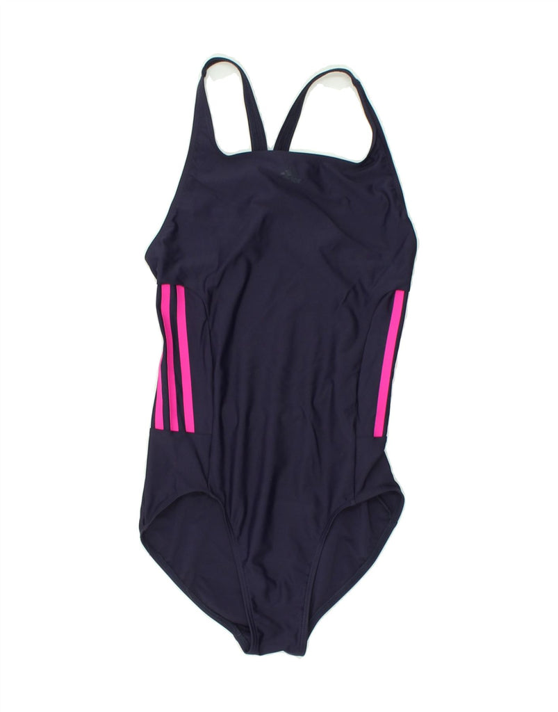 ADIDAS Girls Swimwear 14-15 Years Navy Blue Polyamide | Vintage Adidas | Thrift | Second-Hand Adidas | Used Clothing | Messina Hembry 