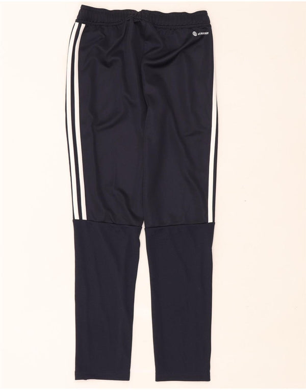 Adidas Boys Aeroready Tracksuit Trousers 11-12 Years Navy Blue Polyester