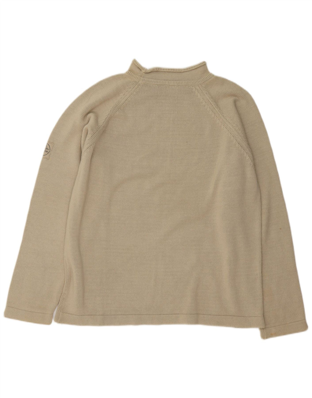 Murphy & Nye Mens Sailmakers Turtle Neck Jumper Sweater Medium Beige Cotton