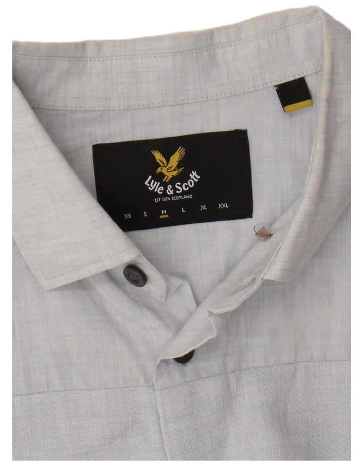 LYLE & SCOTT Mens Shirt Medium Blue Striped