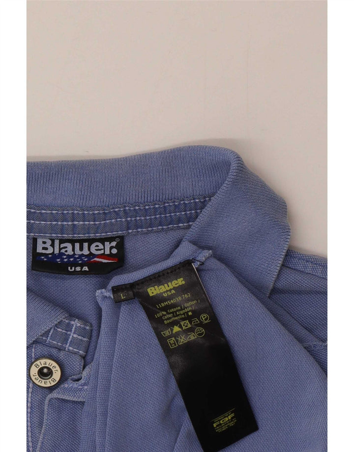 Blauer Mens Polo Shirt Large Blue Cotton