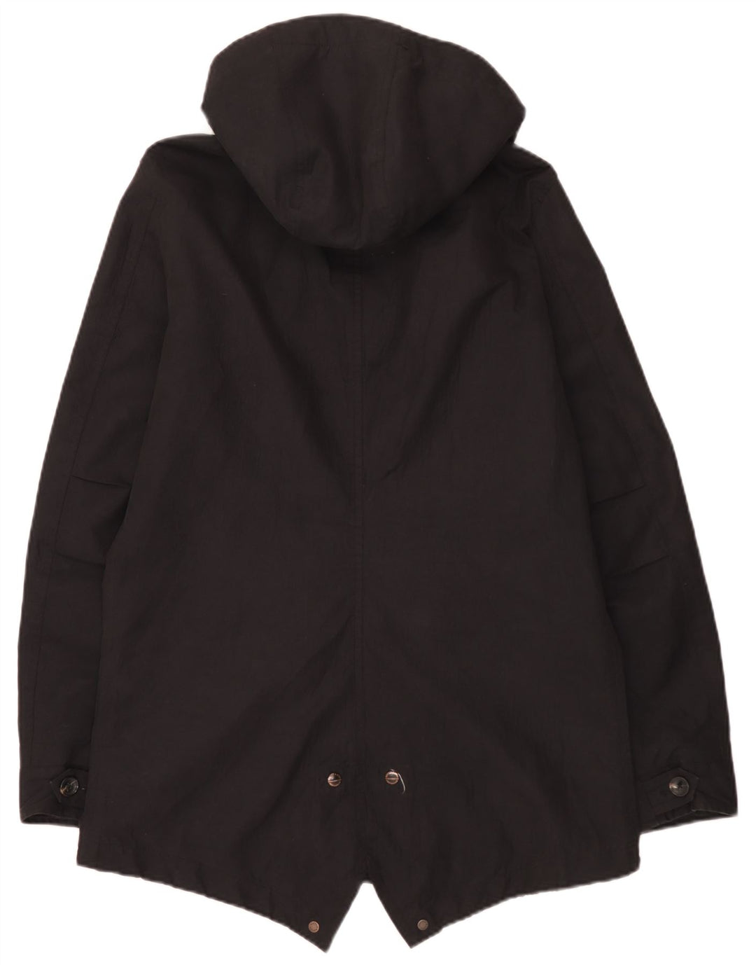 Scotch & Soda Mens Hooded Parka Jacket UK 40 Large Black Polyester