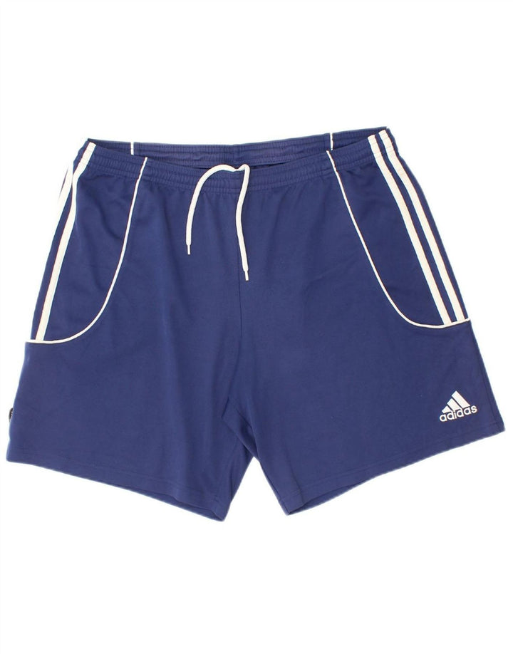 ADIDAS Mens Climalite Sport Shorts Large Navy Blue Polyester