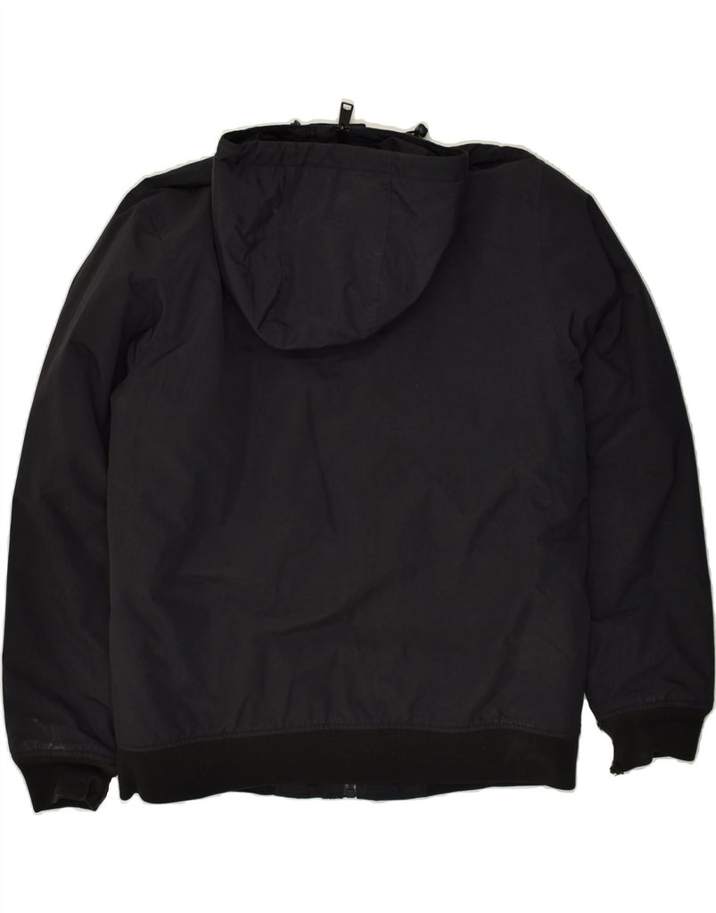 CARHARTT Mens Hooded Windbreaker Jacket UK 40 Large Black Polyester | Vintage Carhartt | Thrift | Second-Hand Carhartt | Used Clothing | Messina Hembry 