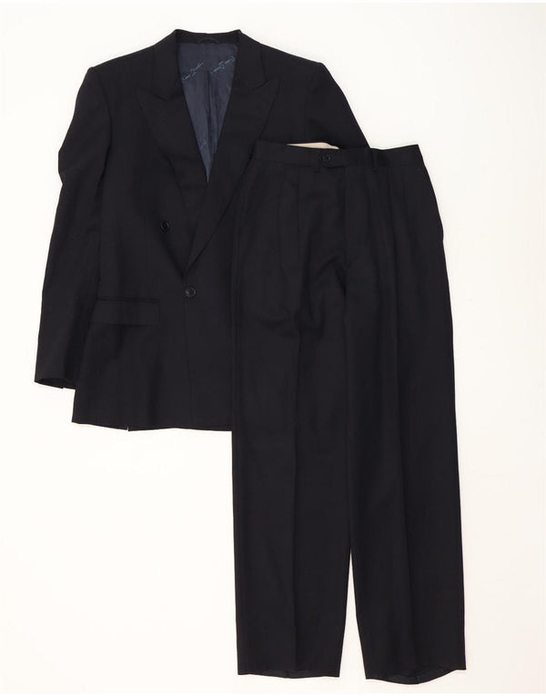 Pierre Cardin Mens 2 Piece Suit IT 48 Medium W32 L32 Black Pinstripe