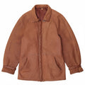 Vintage Womens Leather Jacket IT 52 2XL Brown